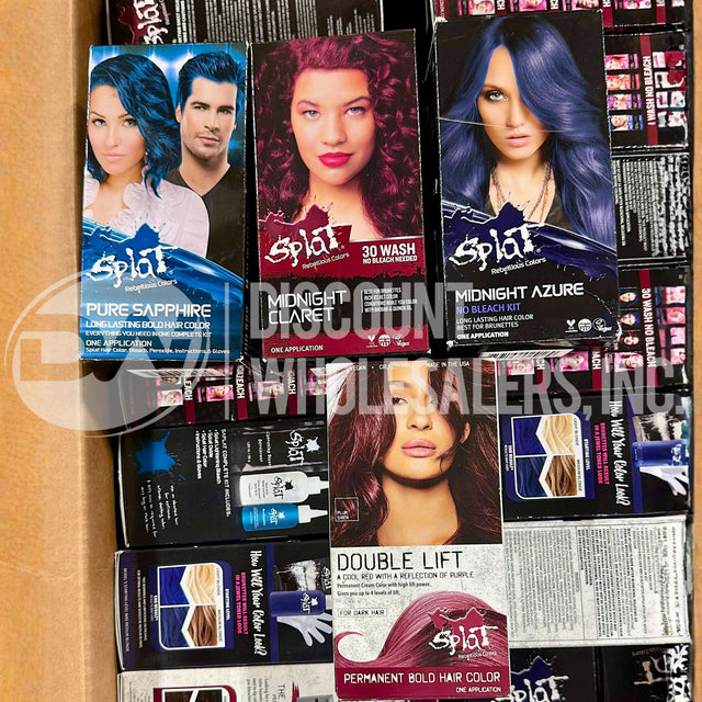 Splat Hair Color Plum Siren, Midnight Claret, Pure Sapphire, Midnight Azure and More (50 Pcs Lot)