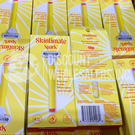 Skintimate Spark Smooth on Skin,Sharp On Hair- 4 Blades 2x Cartridges (60 Pcs Lot)