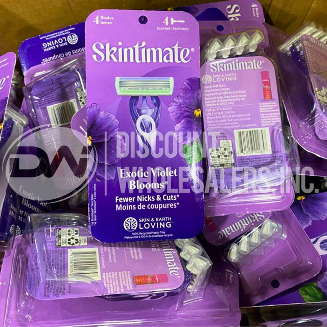 Skintimate Violet Blooms 4 Scented Blades (600 Pcs Per Pallet)