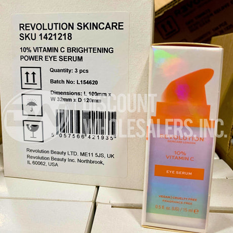 Revolution Skincare London 10% Vitamin C Eye Serum Vegan 0.5 Fl. Oz. (36 Pcs Lot)