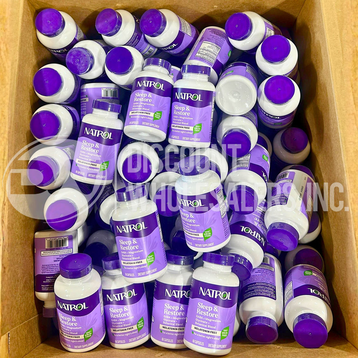 Natrol Sleep & Restore Melatonin Free GABA Magnesium 60 CT (245 Pcs Lot)