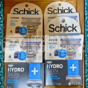 Schick Hydro Dry Skin 4 Cartridges 5 Blades (250 Pcs Lot)