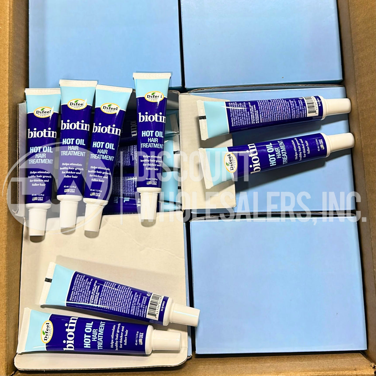 Difeel Hot Oil Hair Treatment with Biotin 1.5 oz. (213 Pcs Lot)
