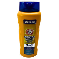 Thumbnail for ARM & HAMMER Ultra Max  3-in-1 Clear Formula Body Wash, Shampoo, Conditioner Cool Water 22.5 FL OZ 