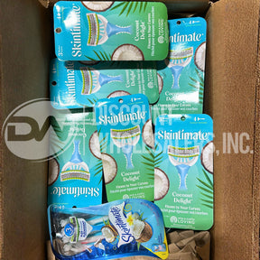 Skintimate 4 Disposable Razors 3 Blades Coconut Delight Scented (100 Pcs Lot)