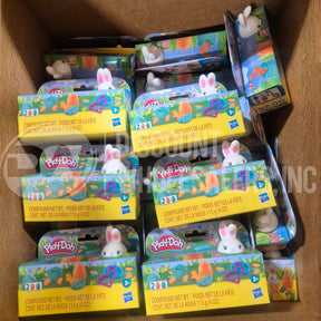 Play-Doh Springtime Pals Easter Basket Toy Bunny Rabbit Egg Set Orange & Teal (60 Pcs Lot)