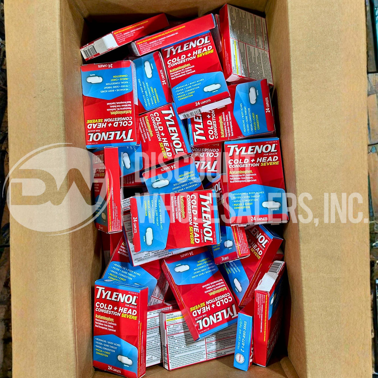 Tylenol Cold + Head Congestion Severe Medicine 24 Caplets (94 Pcs Lot)