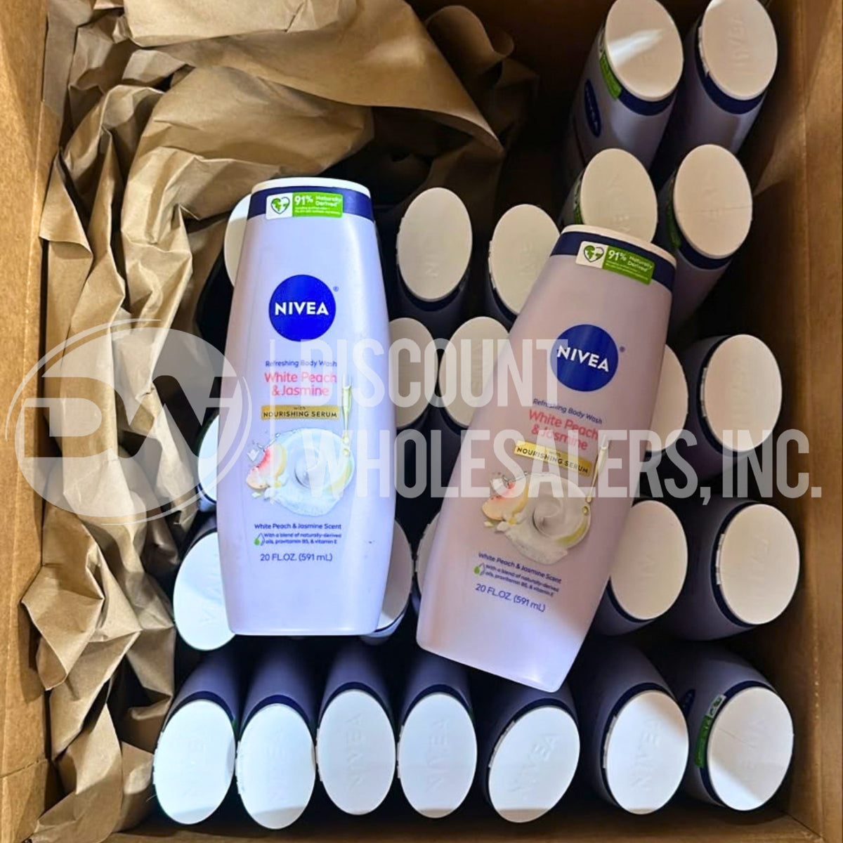 Nivea Refreshing Body Wash White Peach & Jasmine Nourishing Serum 20 fl oz (120 Pcs Lot)
