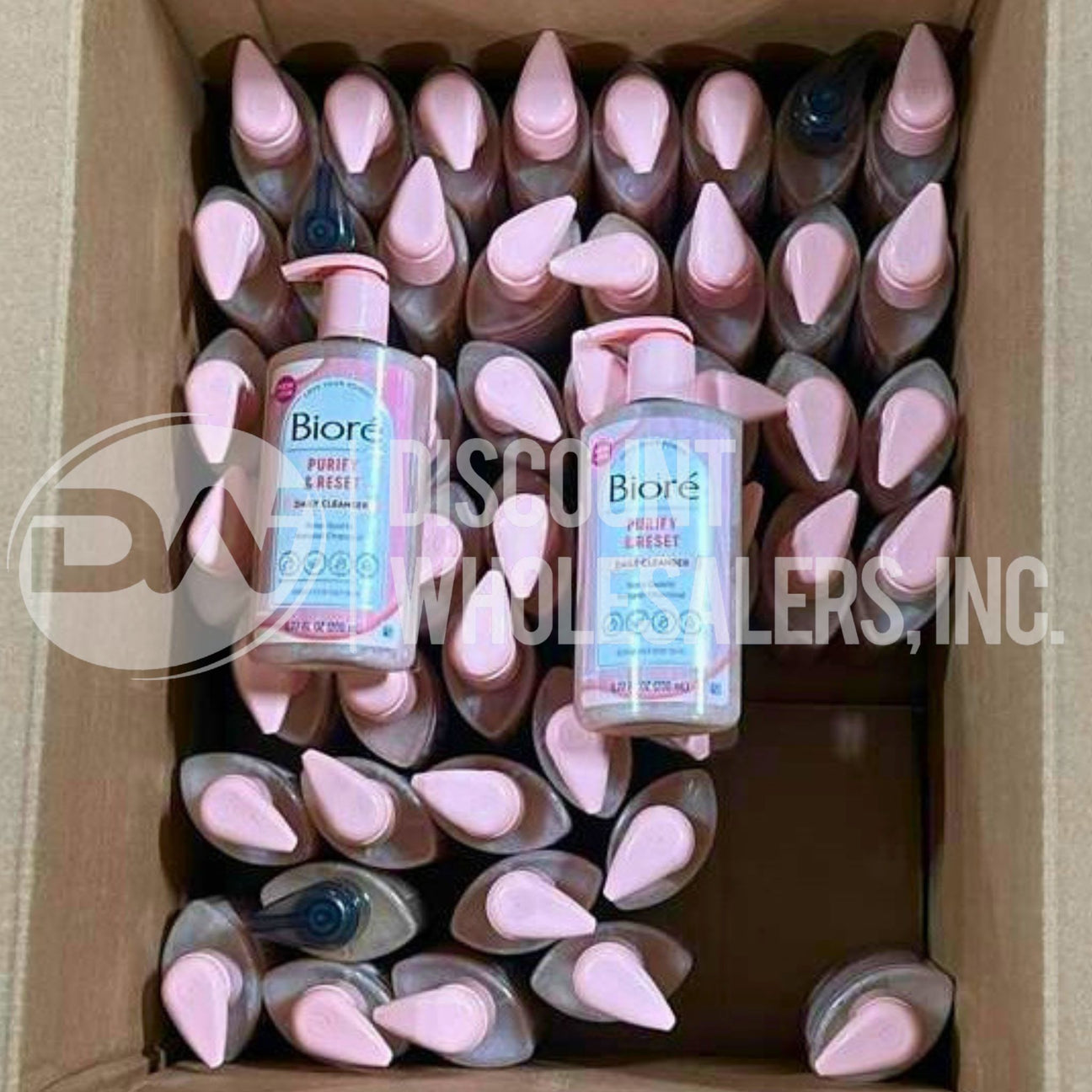 Bioré Rose Quartz + Charcoal Daily Purifying Cleanser, Oil Free Facial 6.77 OZ (50 Pcs Lot)