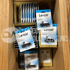 Lexar Jumpdrive TwistTurn 2 USB 2.0 64 GB Flash Thumb Storage Drive (240 Pcs Lot)