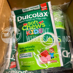 Dulcolax Soft Chews Kids Laxative 15 Soft Chews Watermelon (48 Pcs Lot)