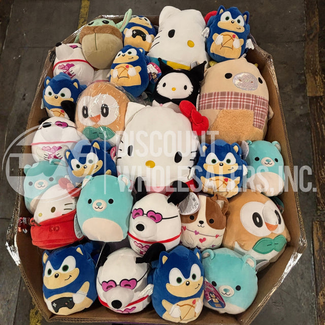 Assorted Plushies Squishmallows - Different Sizes - (100 Pcs Per Pallet)