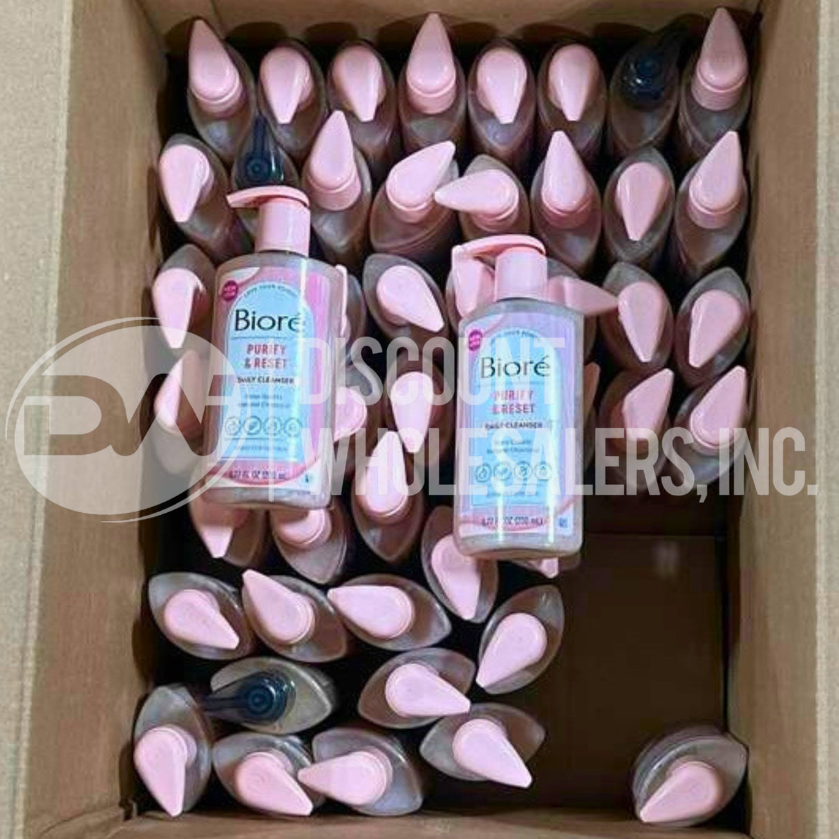 Bioré Rose Quartz + Charcoal Daily Purifying Cleanser, Oil Free Facial 6.77 OZ (50 Pcs Lot)