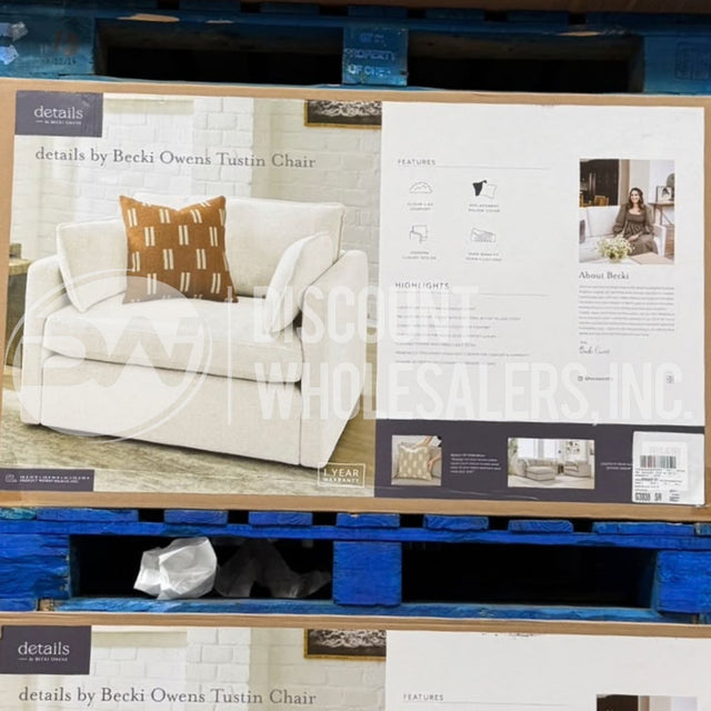 Becki Owens Tustin Chair Snow - (48 Unit/Truck)