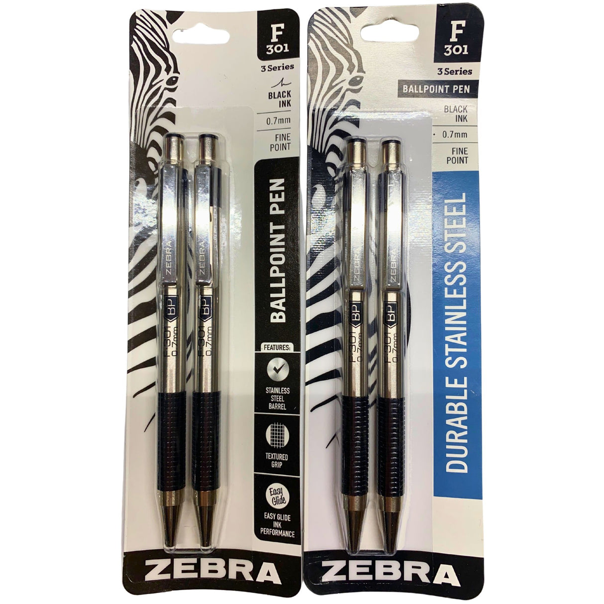 Zebra F 301 Ballpoint Pen Black ink 0.7mm Fine Point 