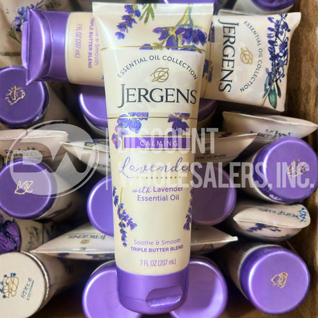 Jergens Lavender Hand & Body Lotion For Dry Skin, 7 fl oz (60 Pcs Lot)