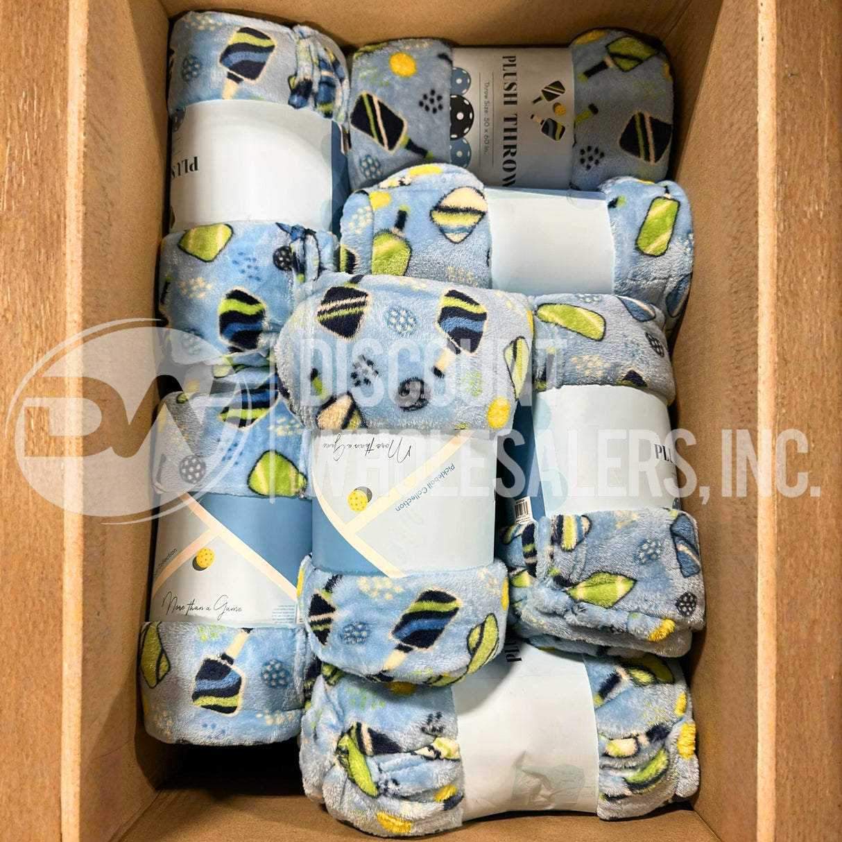 Pickleball Plush Throw Blanket 50"x60" Soft Fleece - More Than A Game (76 Pcs Lot)