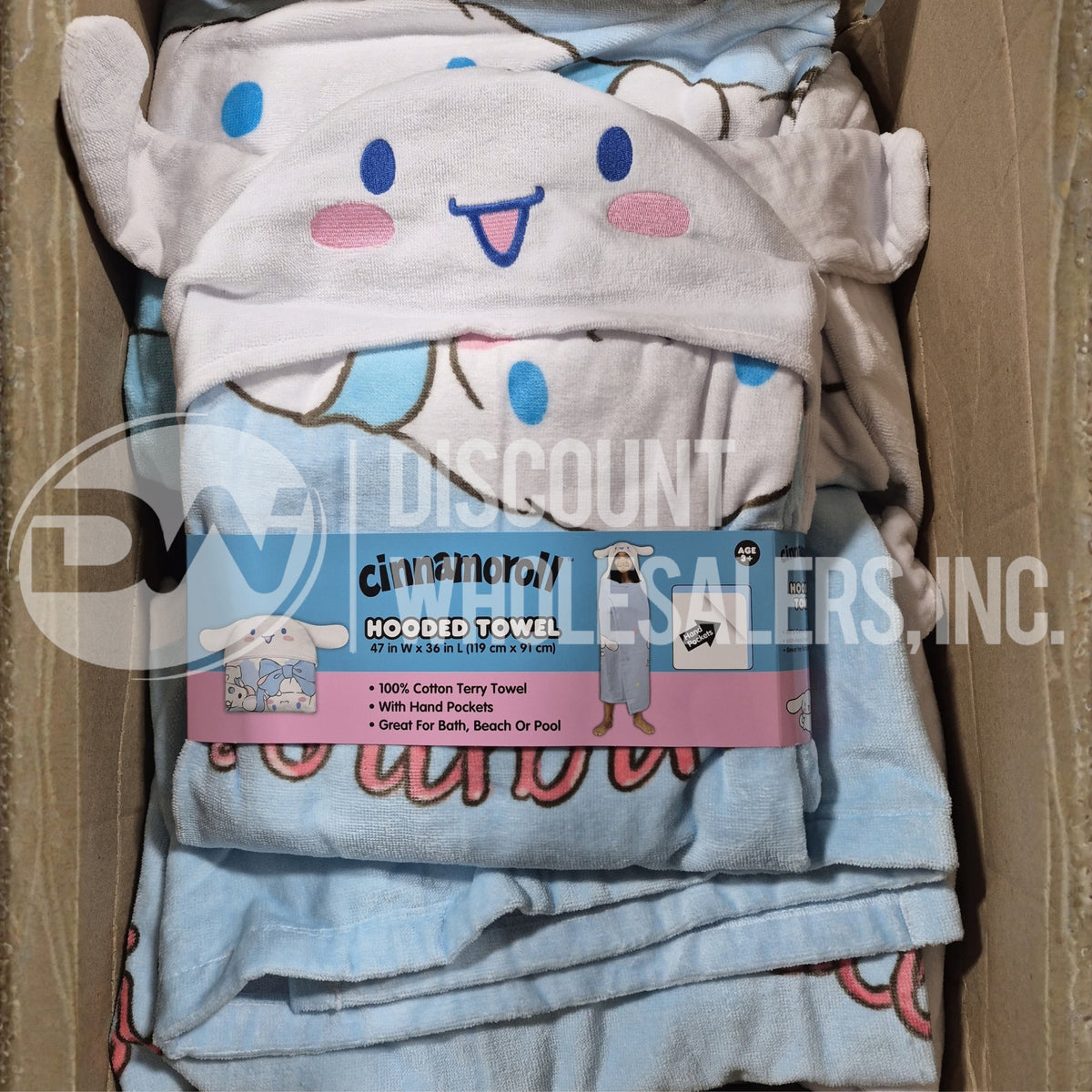Cinnamoroll Hooded Towel 19cm X 91cm (52 Pcs Lot)