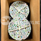 Christmas Holiday Winter 10.5 Melamine Dinner Plates w/Holly & Pine 4 Pack (156 Pcs Lot)