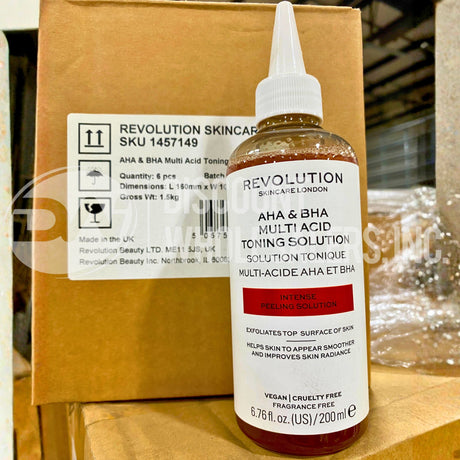 Revolution AHA & BHA Exfoliating Peeling Solution 6.76 Fl. Oz. (60 Pcs Lot)