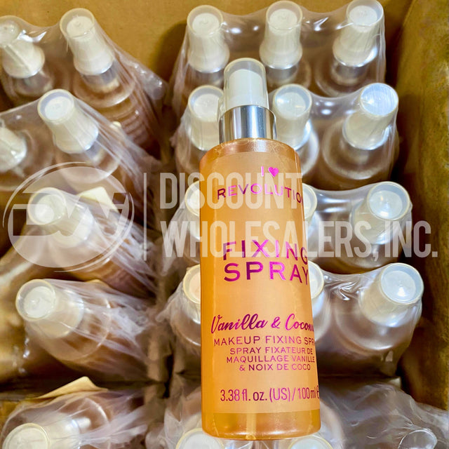 Revolution Fixing Spray Vanilla & Coconut 3.38 Fl. Oz. (72 Pcs Lot)