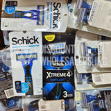 Schick Xtreme Outlast 4 Blades, 3 Razors (63 Pcs Lot)