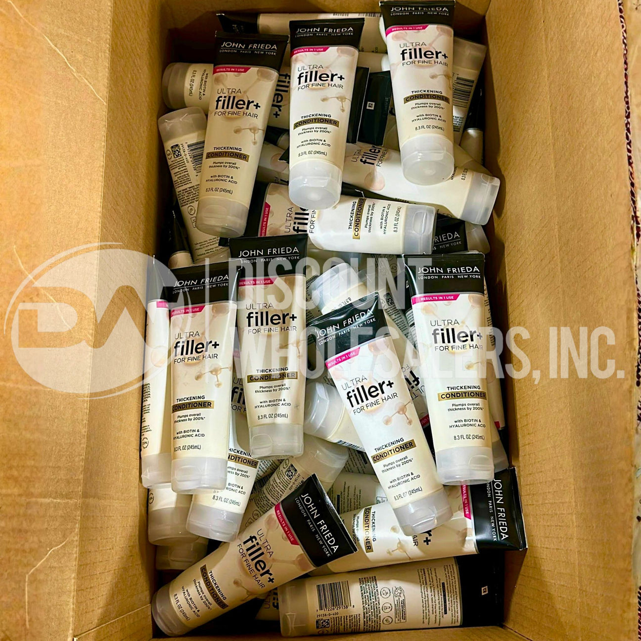John Frieda Ultra Filler + Acondicionador Voluminizador para cabello fino con biotina 8.3 Oz (lote de 114 piezas)