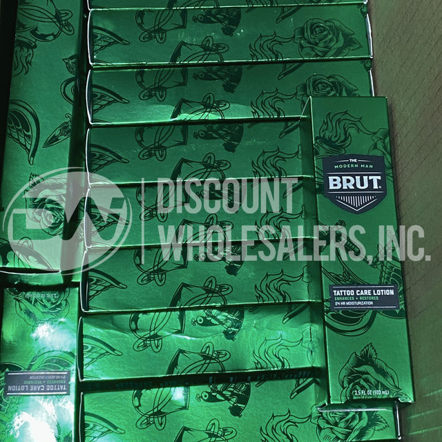 The Modern Man Brut Tattoo Care Lotion Enhances + Restores 24HR Moisturization 3.5OZ - (50 Pcs Lot)