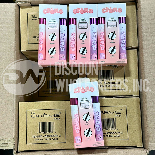 The Crème Shop Lash Serum Duo Black Mascara & Biotin Growth Serum (140 Pcs Lot)
