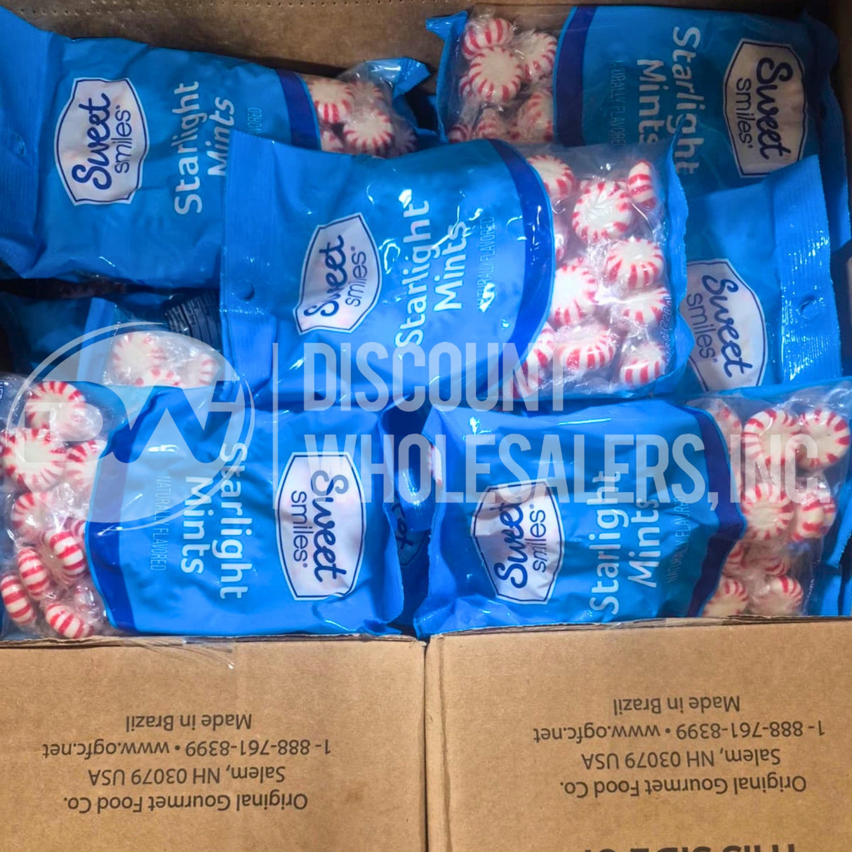 Sweet Smiles Starlight Mints Hard Candy, 8 oz Bag (140 Pcs Lot)