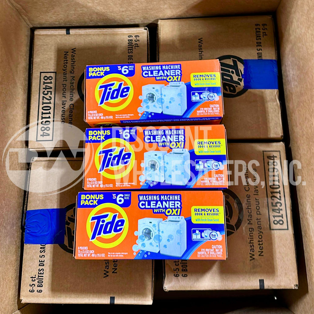 Washing Machine Cleaner by Tide,Washer Cleaning Tablets for Front and Top Loader 6 Single Packs (54 Pcs Lot)