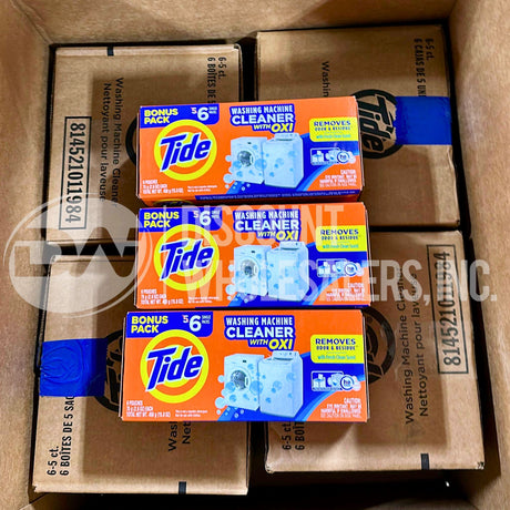 Washing Machine Cleaner by Tide,Washer Cleaning Tablets for Front and Top Loader 6 Single Packs (54 Pcs Lot)