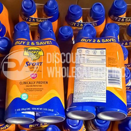 Banana Boat Sport Ultra Clinically Proven SPF 50 2 Pack (70 Pcs Lot)