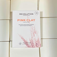 Thumbnail for Revolution London Pink Clay x5 Detoxifying Sheet Masks with Peach Extract Vegan /Cruelty Free Biodegradable (36 Pcs Lot)