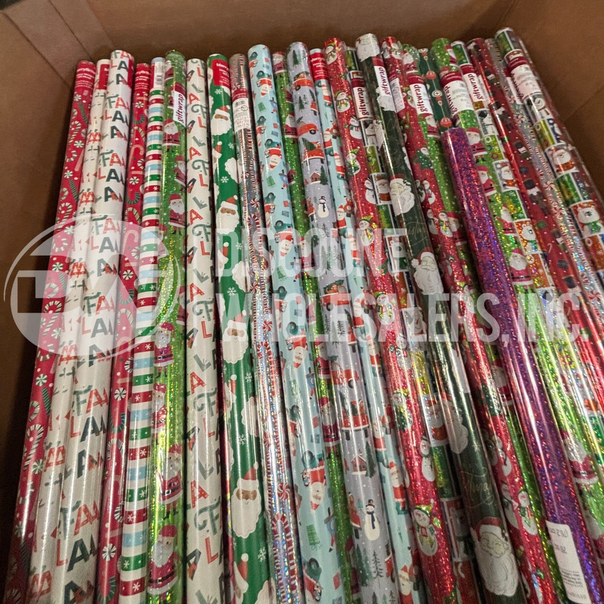 Assorted Christmas Gift Wrapping Paper Rolls Pallet – 700+ Pieces Per Pallet