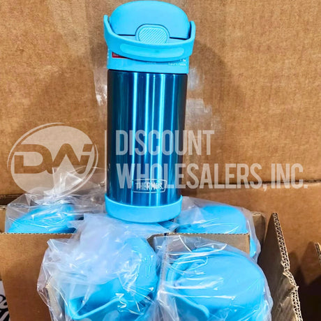 Thermos Funtainer Stainless Steel Vacuum Insulated Kids Straw Bottle 12 Oz (60 Pcs Lot)