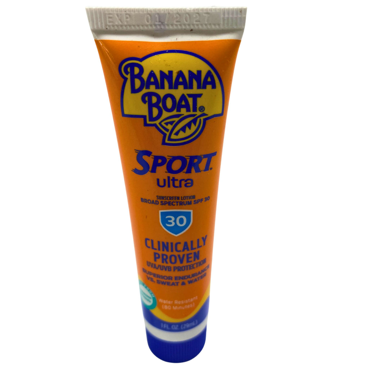 Banana Boat Sport Ultra Sunscreen Lotion Broad Spectrum SPF 30 Clinically Proven UVA/UVB 1 FL OZ