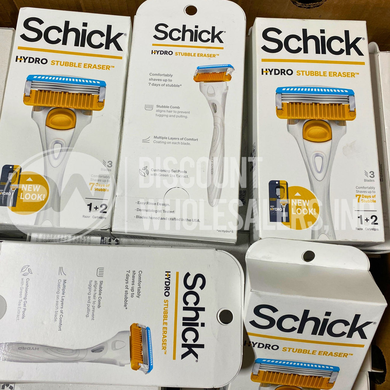 Schick Stubble Eraser Hydro Skin Confort 1 Razor , 2 Cartridges (650 Pcs Lot)
