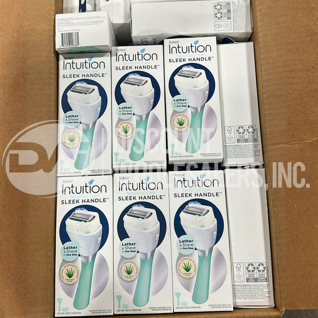 Schick Intuition Sensitive Care Sleek Handle Women's Razor With Travel Cap (120 Pcs Lot)