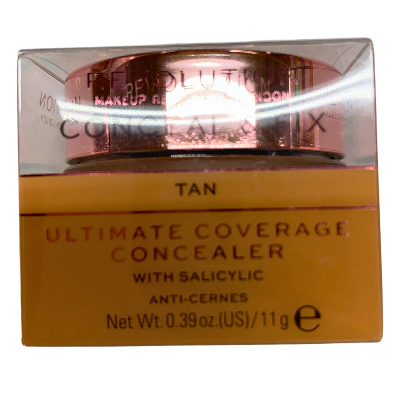 Revolution Conceal & Fix Tan Ultimate Coverage Concealer 0.39 OZ 