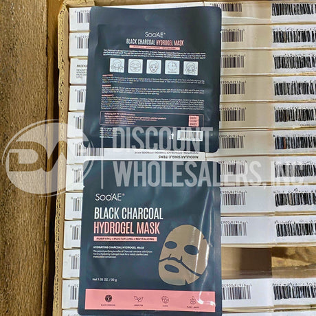 SooAE Black Charcoal Hydrogel Mask 1.05 Oz. (100 Pcs Lot)