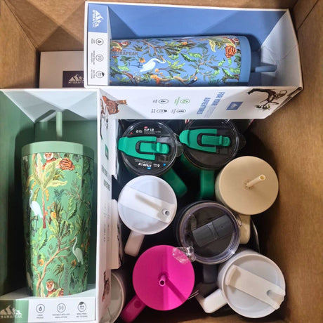Assorted Water Bottle, Steel Tumbler Cups, Holders And More Different Sizes And Brands (50 Pcs Lot)