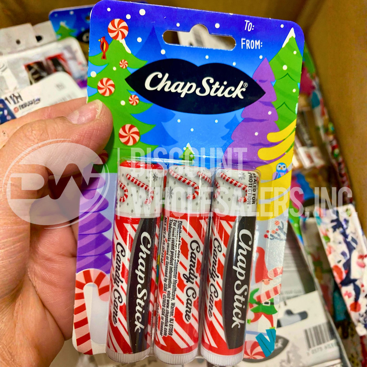 Chapstick Holiday Sugar Cookie and Candy Cane Assorted (300 Pcs Lot)