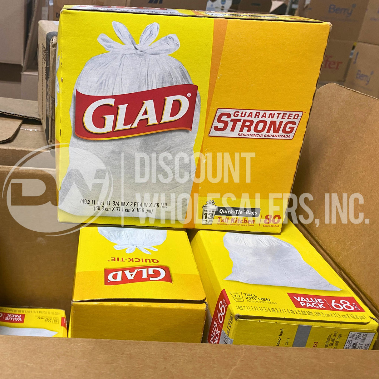 Glad Bags 13 Gallon Can Tall Kitchen (49.2L) (30 Pcs Lot)