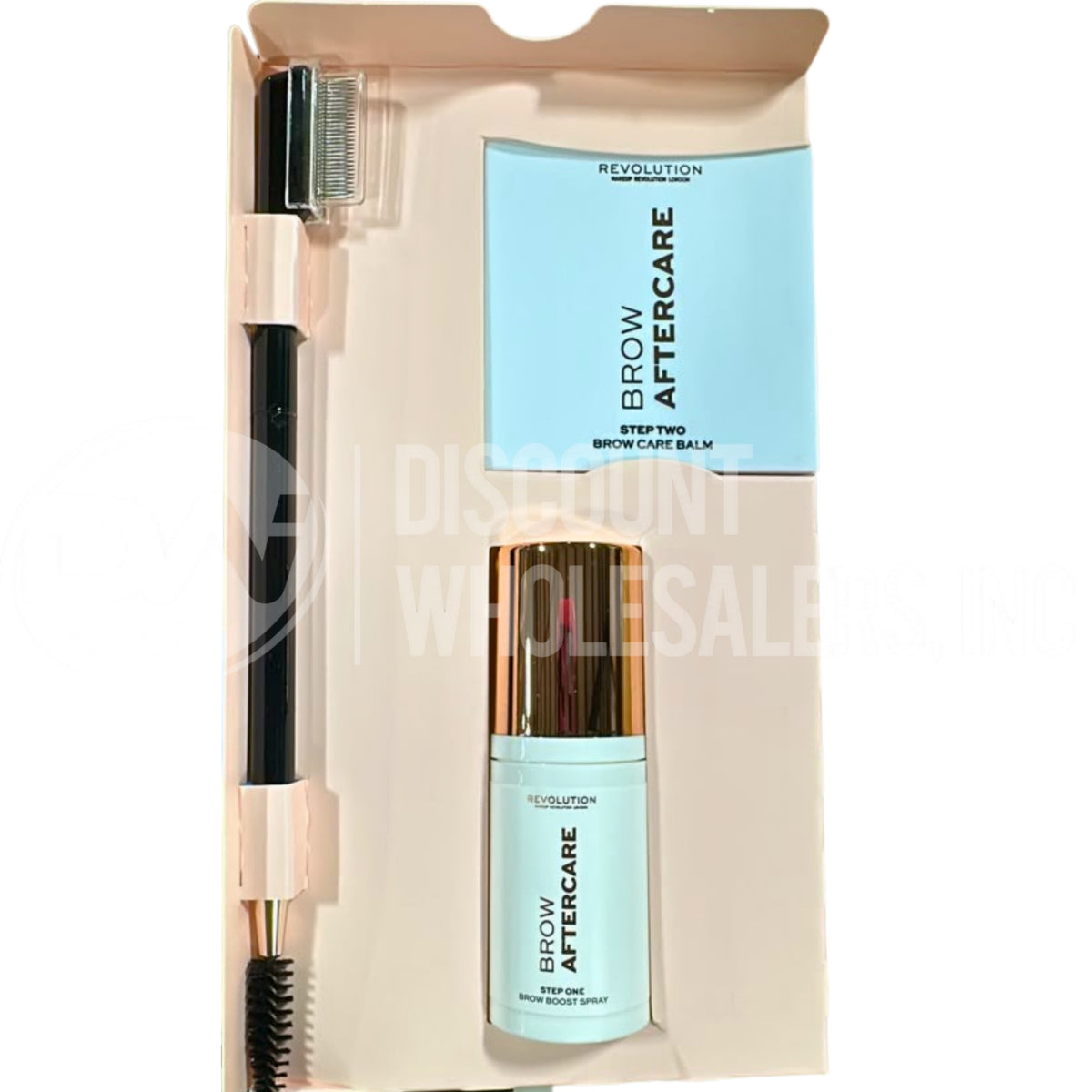 Revolution Brow Lamination Aftercare Kit Brow Boost Spray, Brow Balm & Brush (54 Pcs Lot)