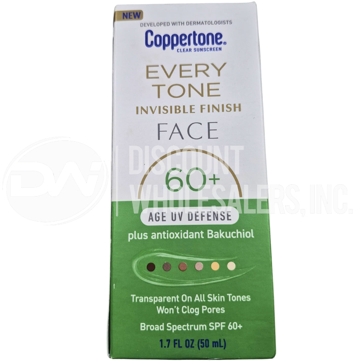 Coppertone Every Tone Invisible Finish Face Sunscreen SPF 60+ 1.7 fl oz (87 Pcs Lot)