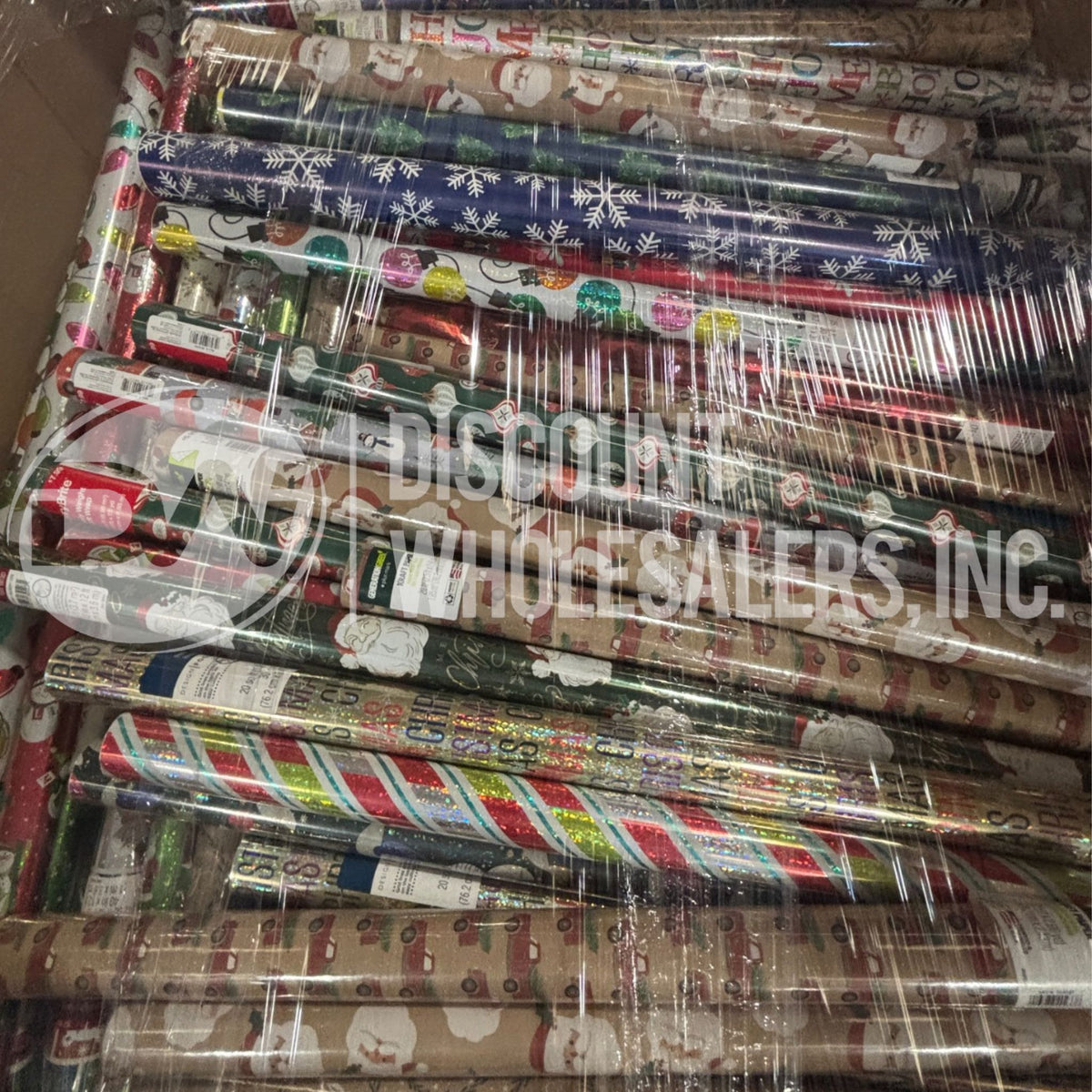 Assorted Christmas Gift Wrapping Paper Rolls Pallet – 700+ Pieces Per Pallet