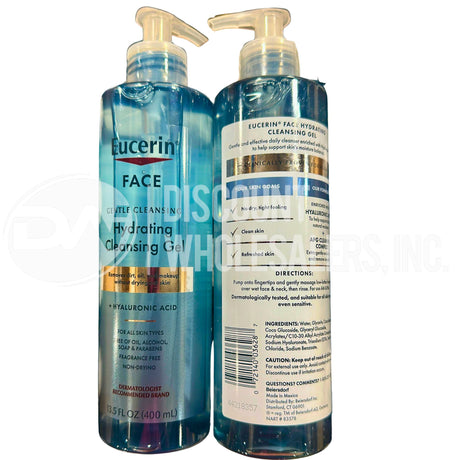 Eucerin Face Gentle Hydrating Cleansing Gel, 13.5 fl. Oz (84 Pcs Lot)