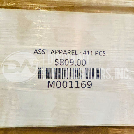 ASST APPAREL (411 Pcs Per Pallet)
