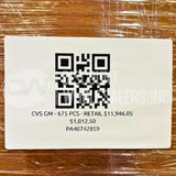 General Merchandise Pharmacy Mix (675 Pcs Per Pallet)